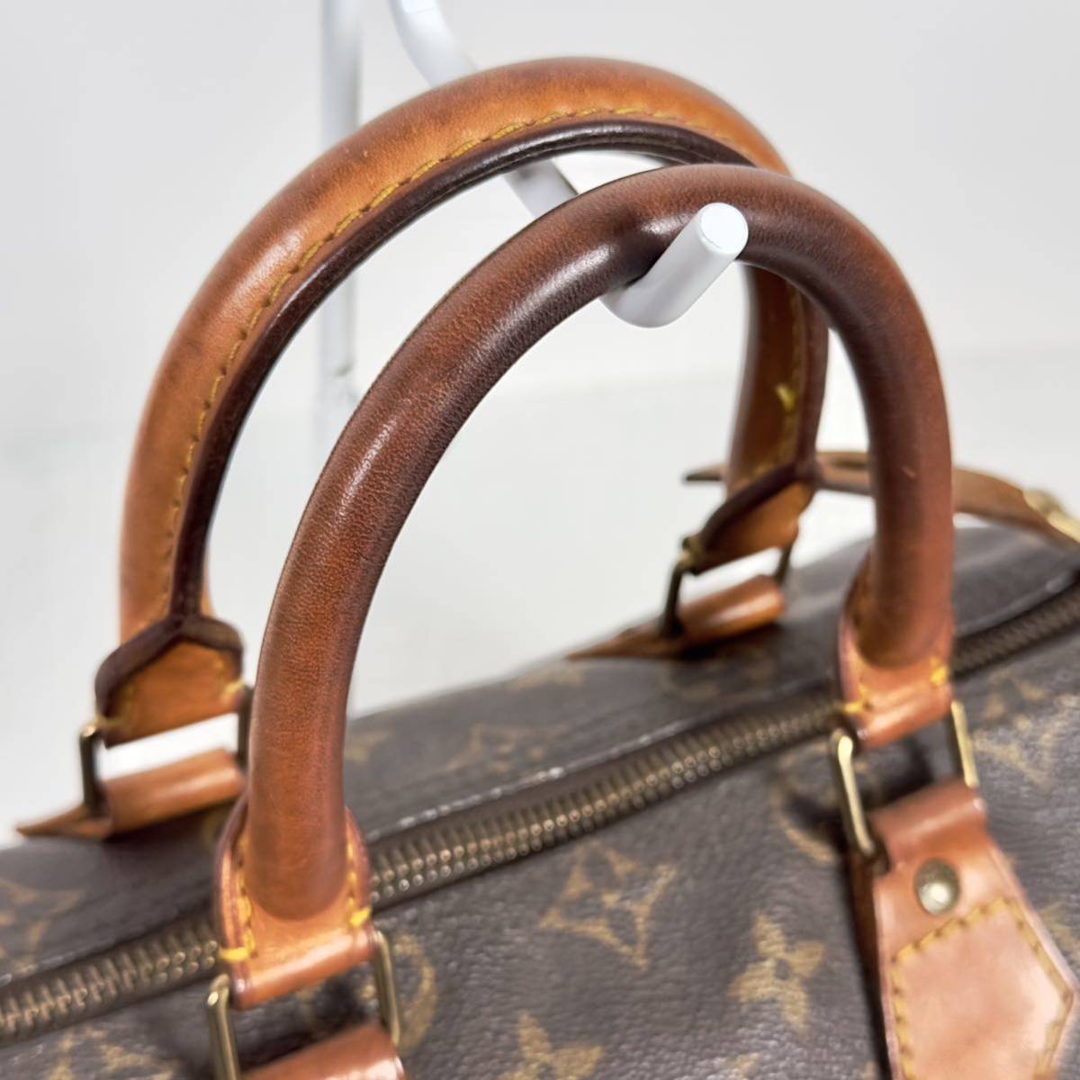 1円〜★LOUIS VUITTON ルイヴィトン スピーディ25 モノグラム ミニボストン ハンドバッグ M41528 ブラウン レディース レザー FH0982_画像5