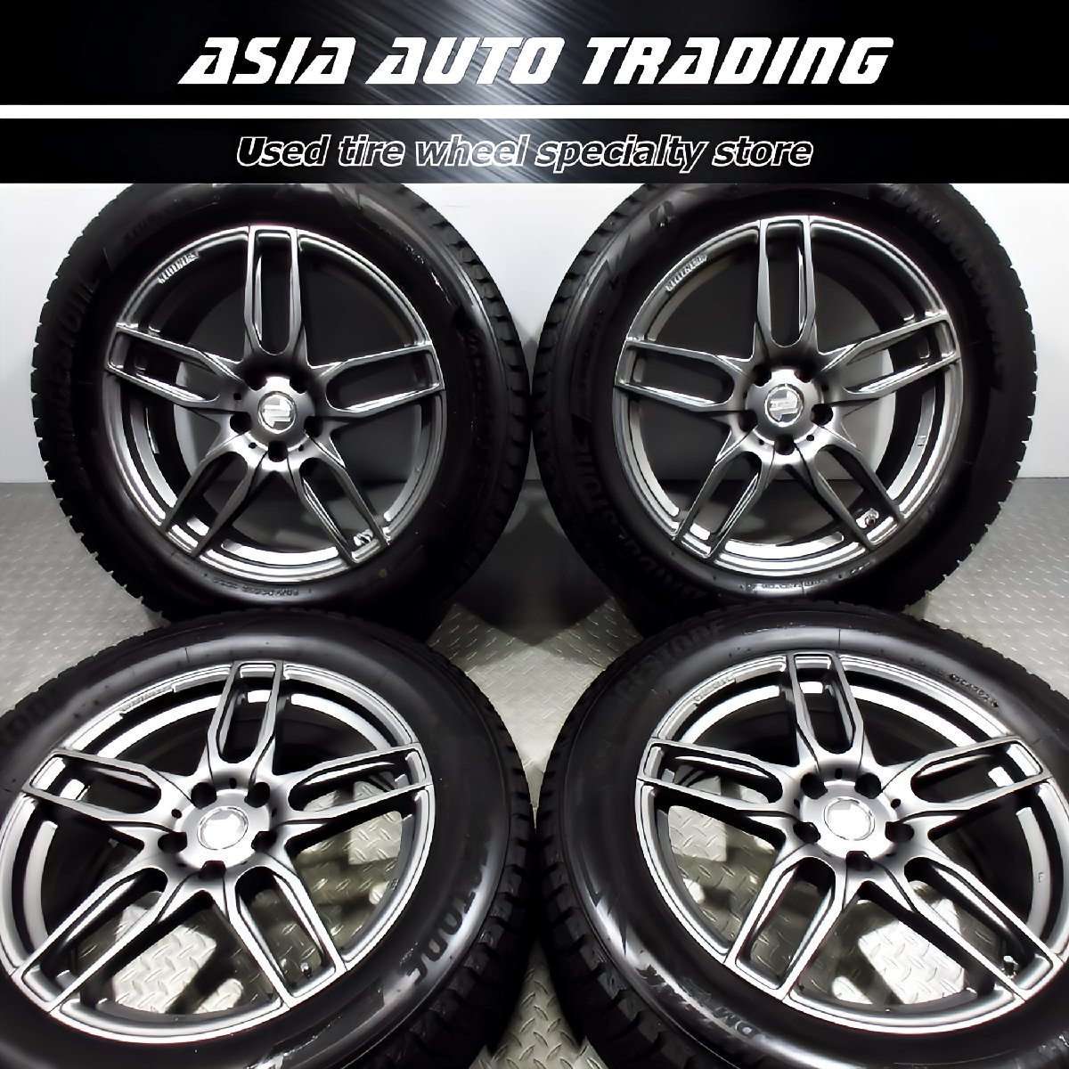 美品 走行極少 ケレナーズ Mainz 7J+22 PCD112-5穴 ブリヂストン DM-V3 225/60R18 BLIZZAK 2021年後半 スタッドレス BMW G01 G02 X3 X4_画像1