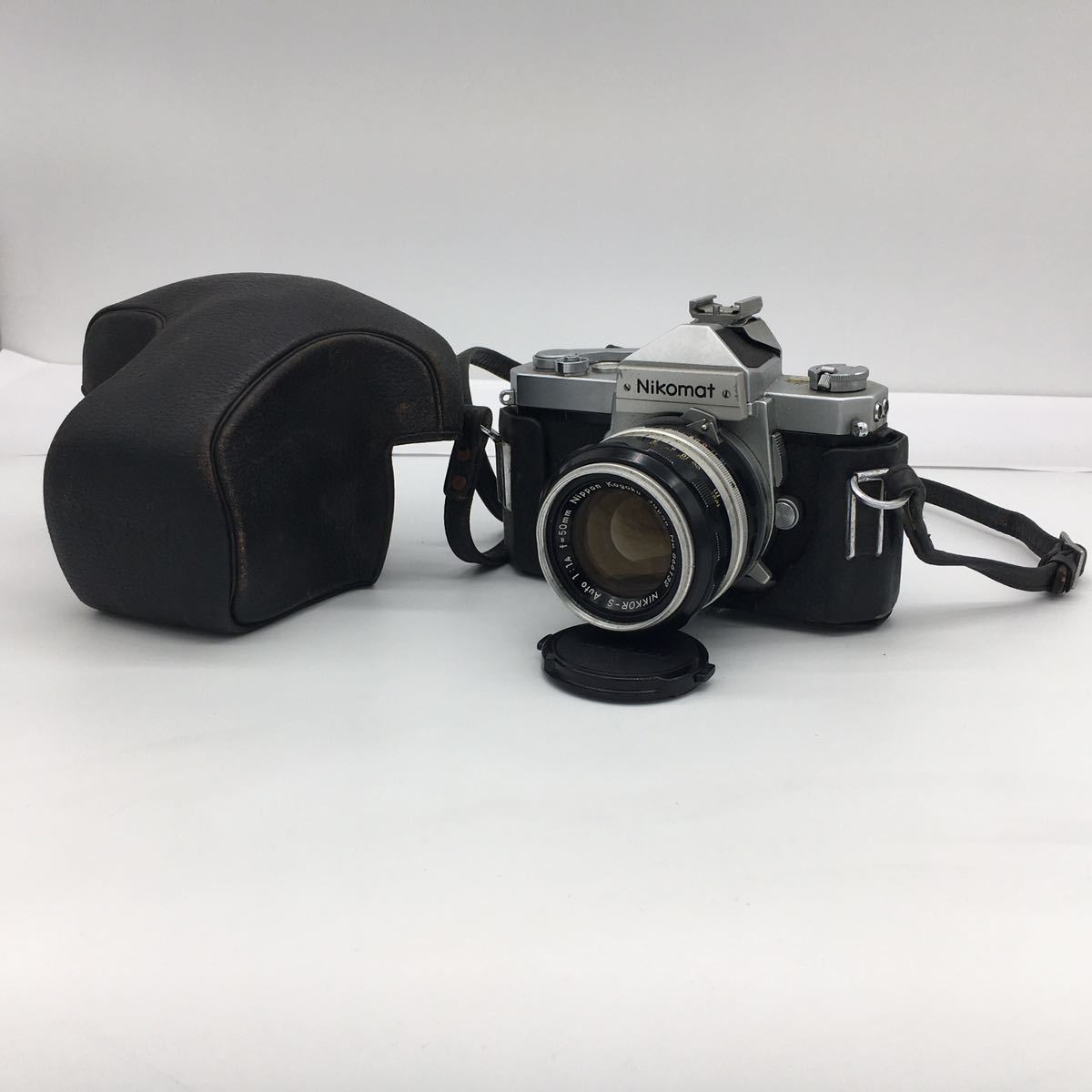 Nikon Nikomat FT 非Ai NIKKOR-S Auto F1.4 50mm ニコン ニコマート 一眼レフ フィルム カメラ ケース付 動作未確認_画像1