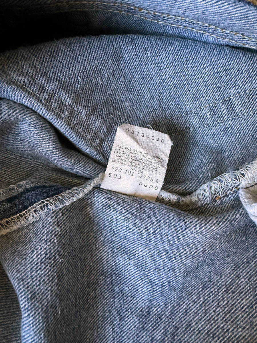 90's ビンテージ Levi's 501 USA製 W34 / L36 リーバイス ボタン裏刻印520 1991年 Made in USA_画像5