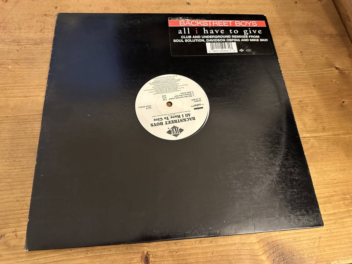 12”★Backstreet Boys / All I Have To Give / R&B / ヴォーカル・ハウス・ミックス！_画像3