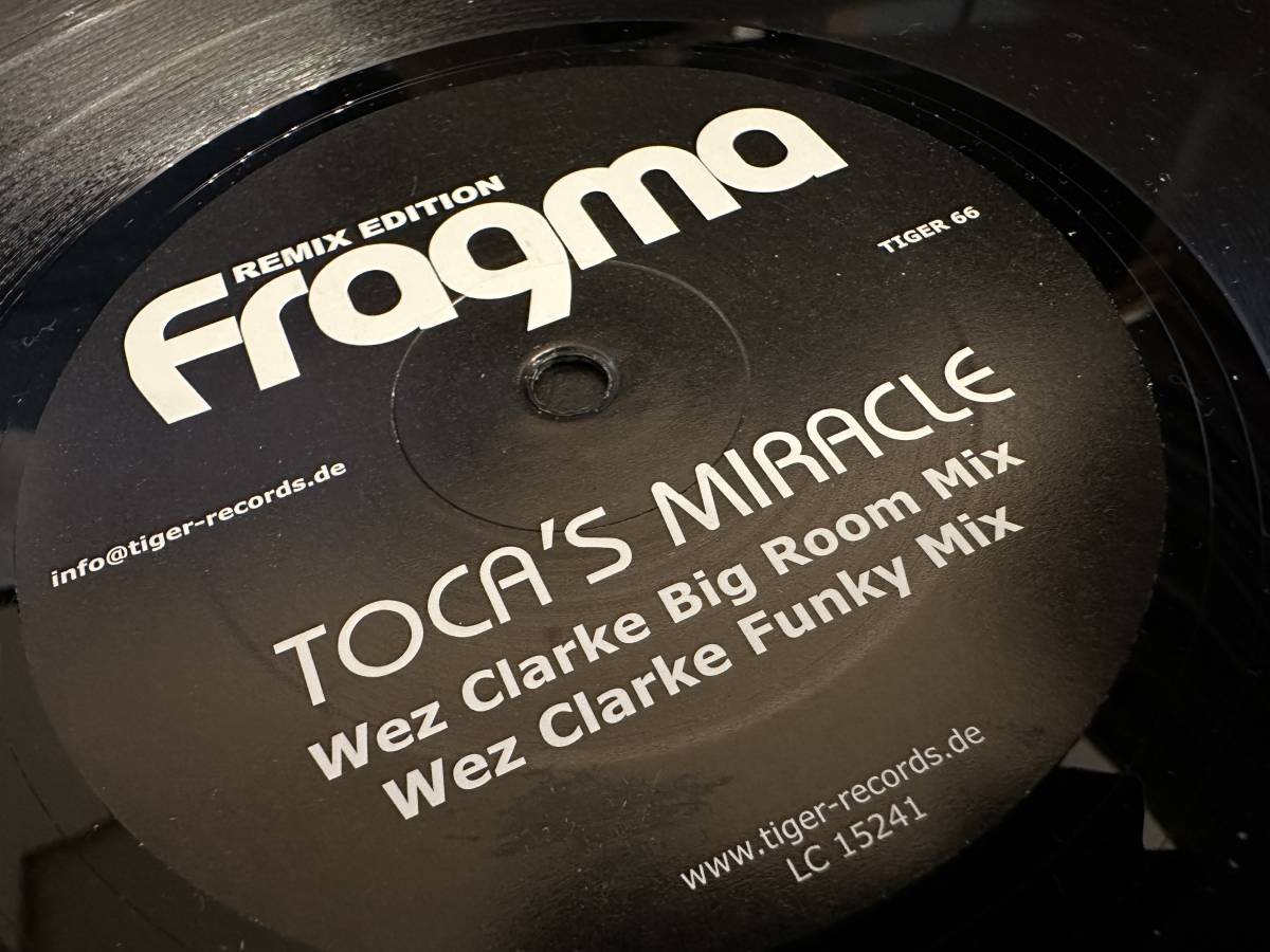 12”★Fragma / Toca's Miracle (Remix Edition) / Vandalism / Wez Clarke / エレクトロ・ヴォーカル・ハウス！_画像2