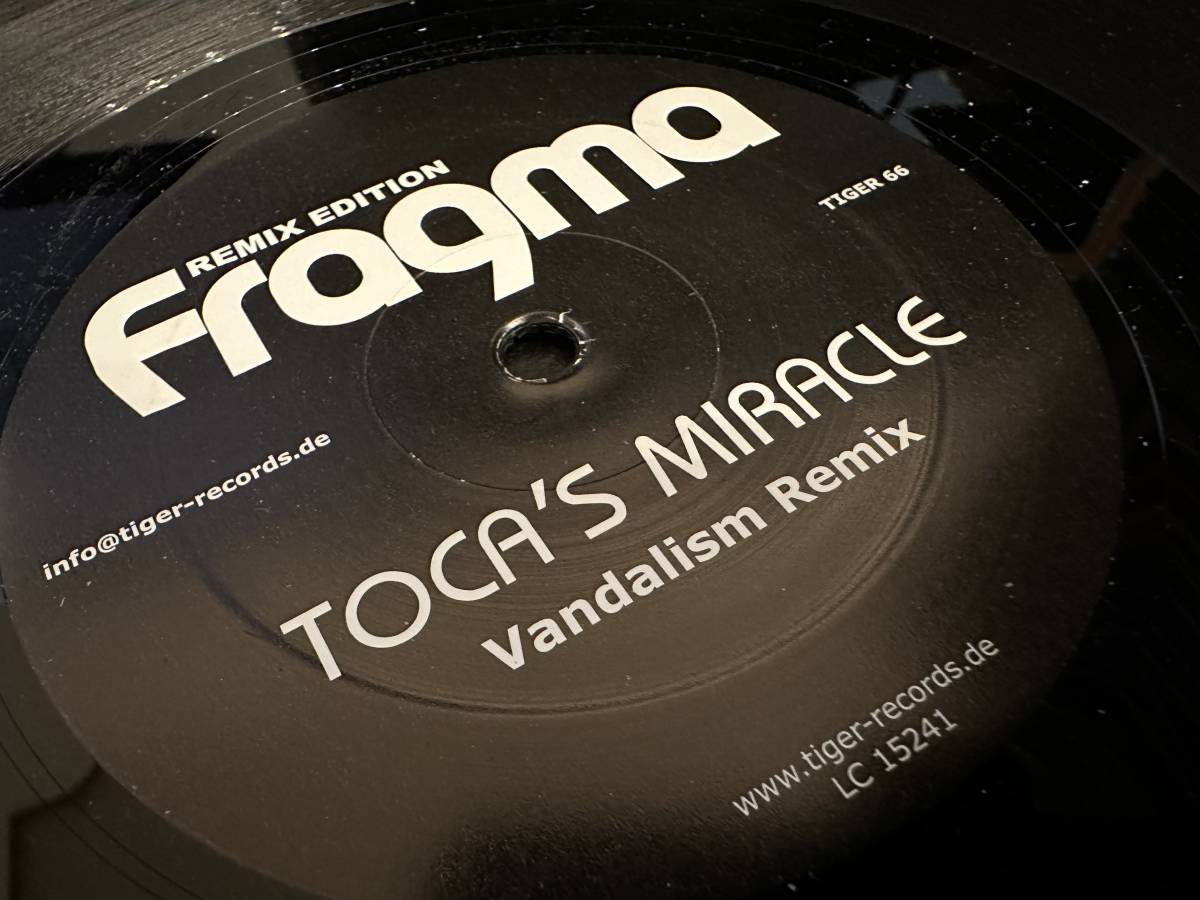12”★Fragma / Toca's Miracle (Remix Edition) / Vandalism / Wez Clarke / エレクトロ・ヴォーカル・ハウス！_画像1