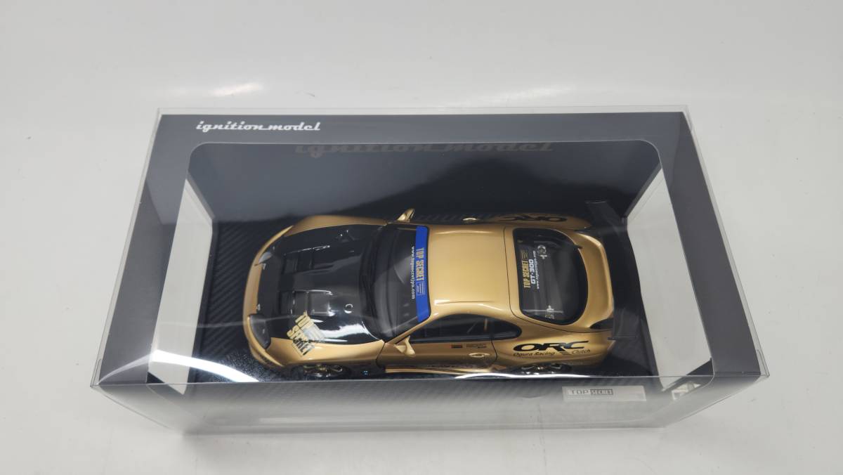 【6569】ミニカー ignition model 2485 TOP SECRET GT300 Supra (JZA80) Gold 1:18スケール 中古品_画像4