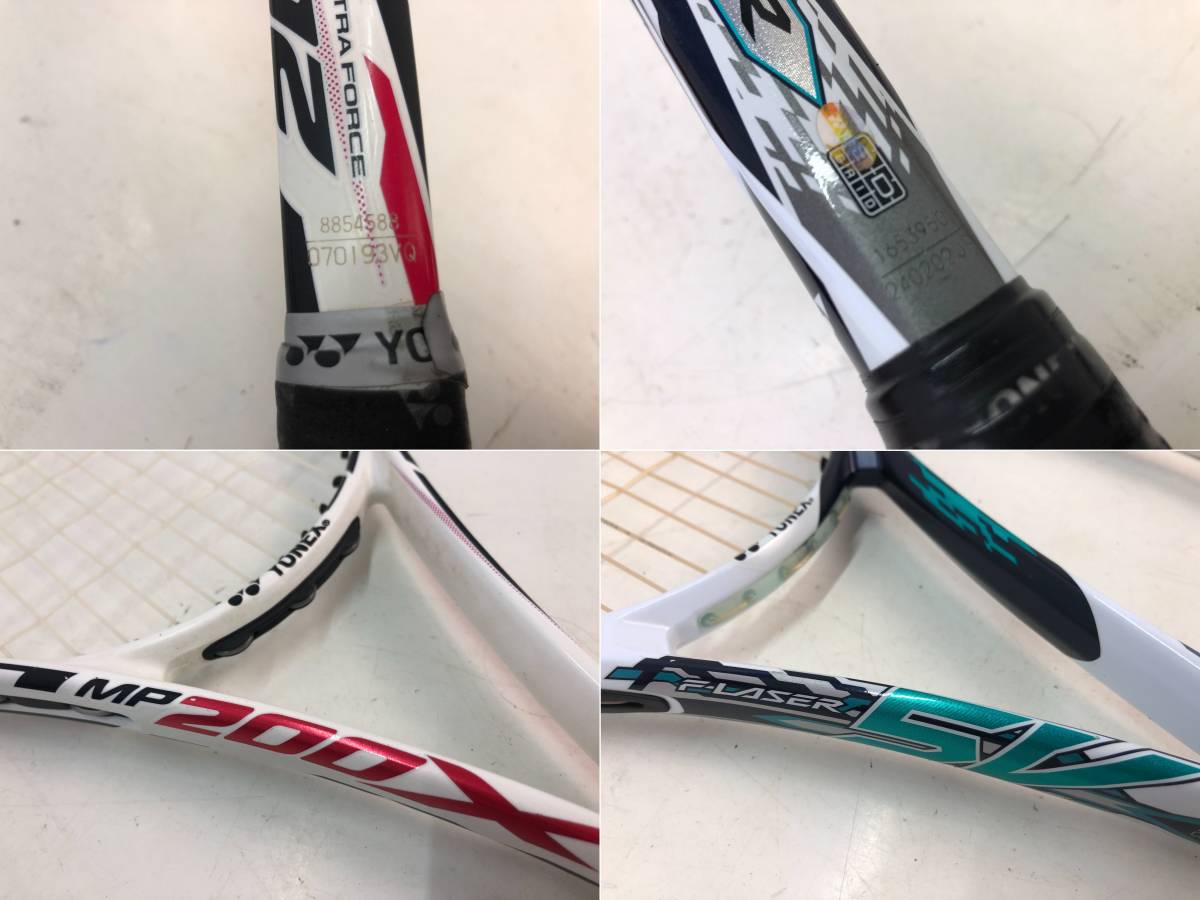 【7646】ソフトテニスラケット2本セット YONEX F-LASER 5V MP200 中古品_画像2