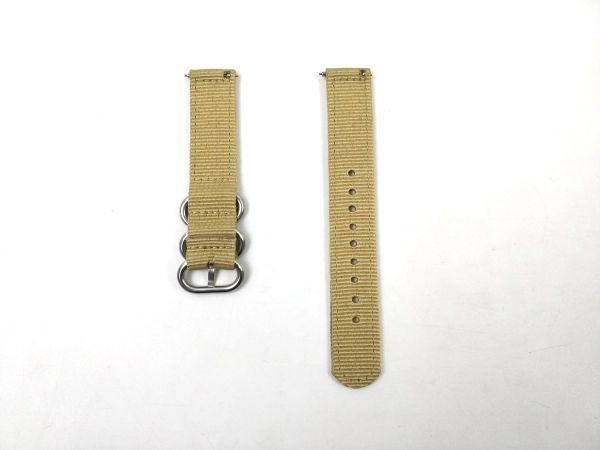  nylon made military strap for exchange wristwatch belt quick release khaki 18mm