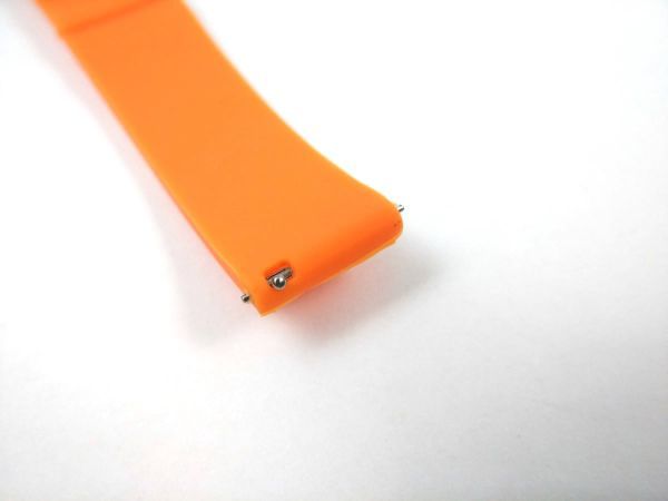 シリコンラバーストラップ 腕時計交換用ベルト オレンジ 18mm_画像4