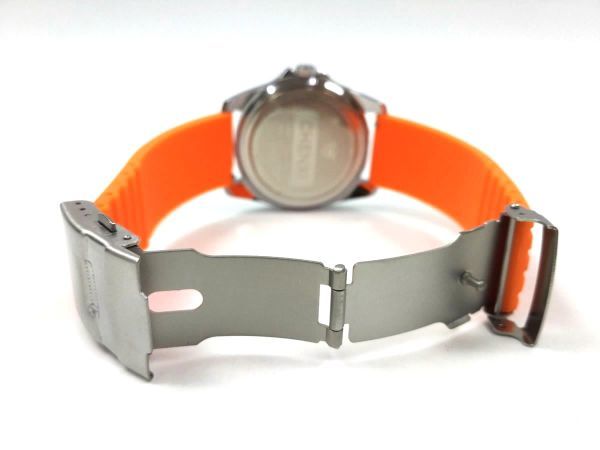 シリコンラバーストラップ 腕時計交換用ベルト オレンジ 18mm_画像5