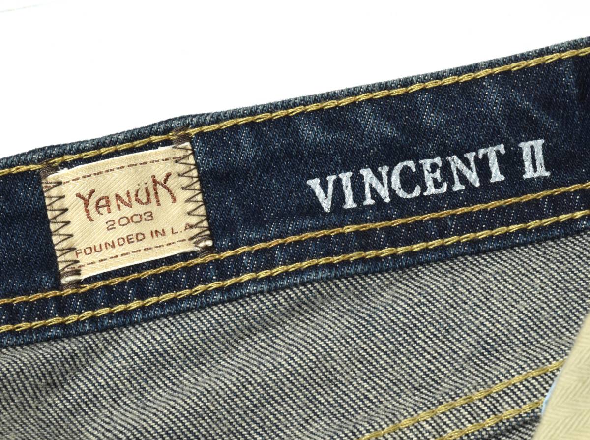 未使用 YANUK ヤヌーク メンズ VINCENTⅡ ヴィンセント テーパード スリム デニム 33 ジーンズ OIN ストレッチ入り｜代購幫