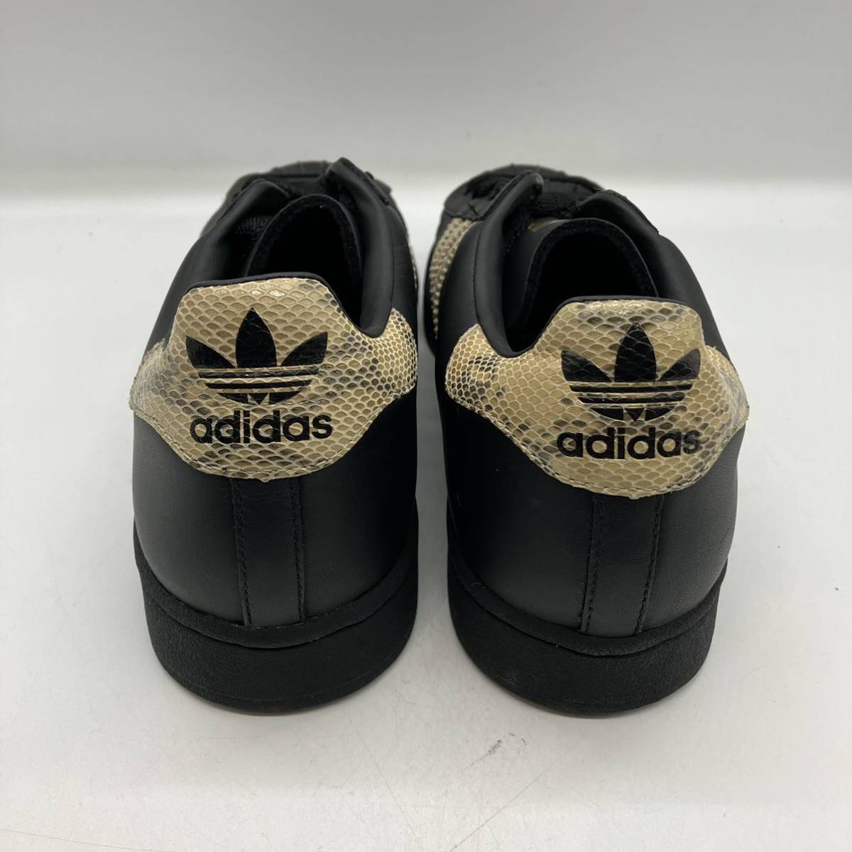 【27.5cm】 adidas superstar black snake アディダス スーパースター ブラック スネーク メンズ スニーカー (672724) F185_画像4