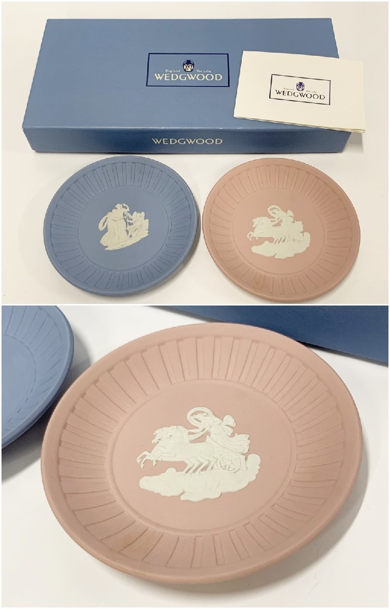 ★WEDGWOOD ウェッジウッド 飾り皿 置時計 コーヒーカップ＆ソーサー 皿 食器 おまとめ 4502N6._画像3