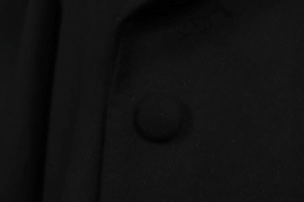 和遊館 即決eha3105 カシミヤ混 へちま衿 和装用 高級 ロングコート　黒色 ブラック_画像6