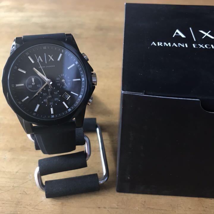 【新品】アルマーニエクスチェンジ ARMANI EXCHANGE クオーツ メンズ 腕時計 AX1326 ブラック_画像4