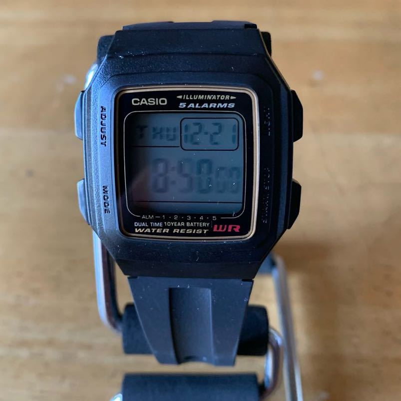 【新品・箱なし】カシオ CASIO スタンダード デジタル メンズ デュアルタイム 腕時計 F-201WA-9A_画像2