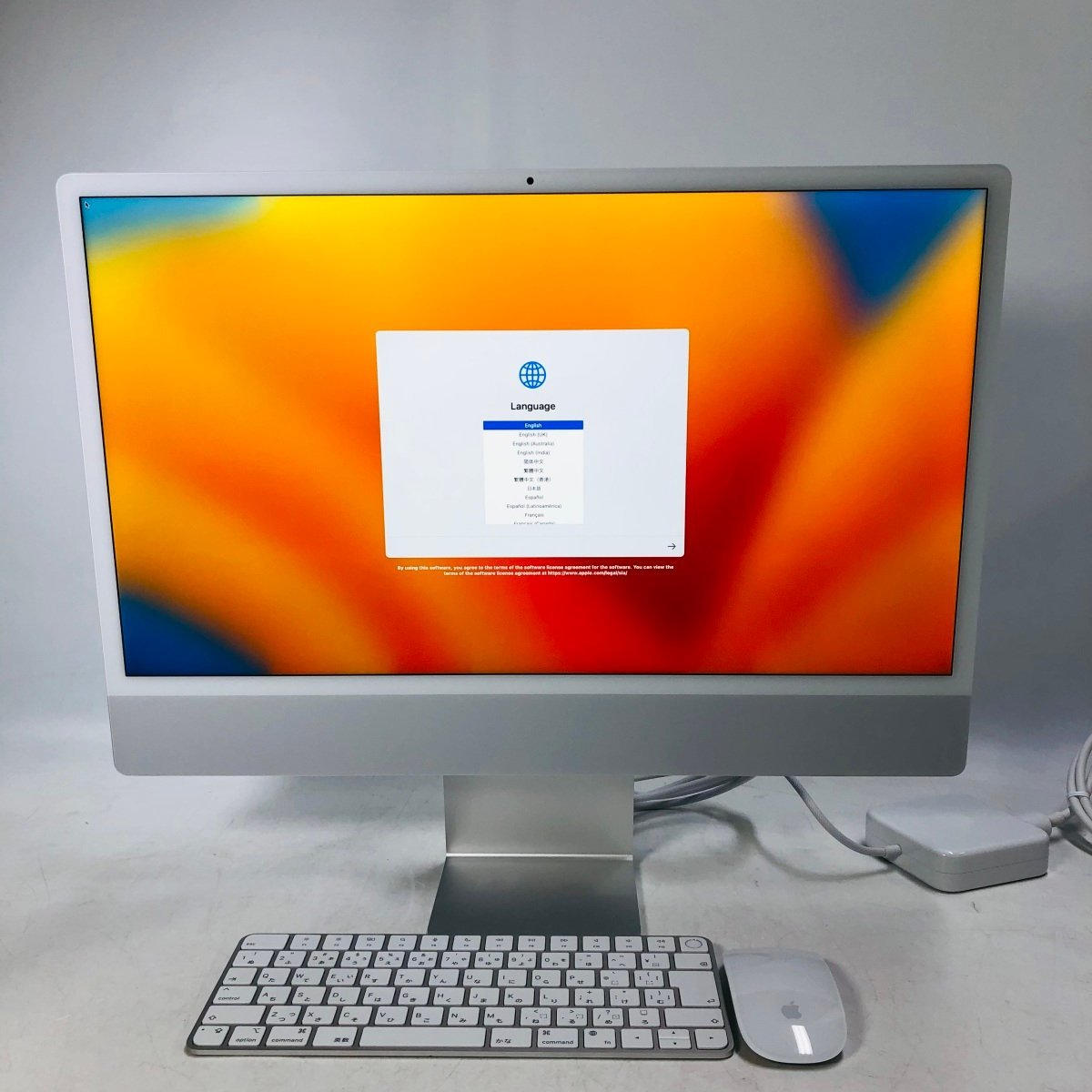 美品 iMac Retina 4.5K 24インチ (Mid 2021) Apple M1 8コア/8コアGPU/16GB/SSD 512GB シルバー MGPD3J/A 動作確認済み_画像1