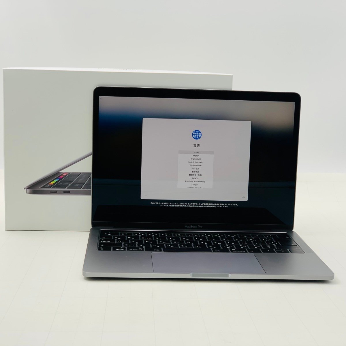 MacBook Pro Touch Bar＋Touch ID 13インチ (Mid 2018) Core i5 2.3GHz/8GB/SSD 512GB スペースグレイ MR9R2J/A
