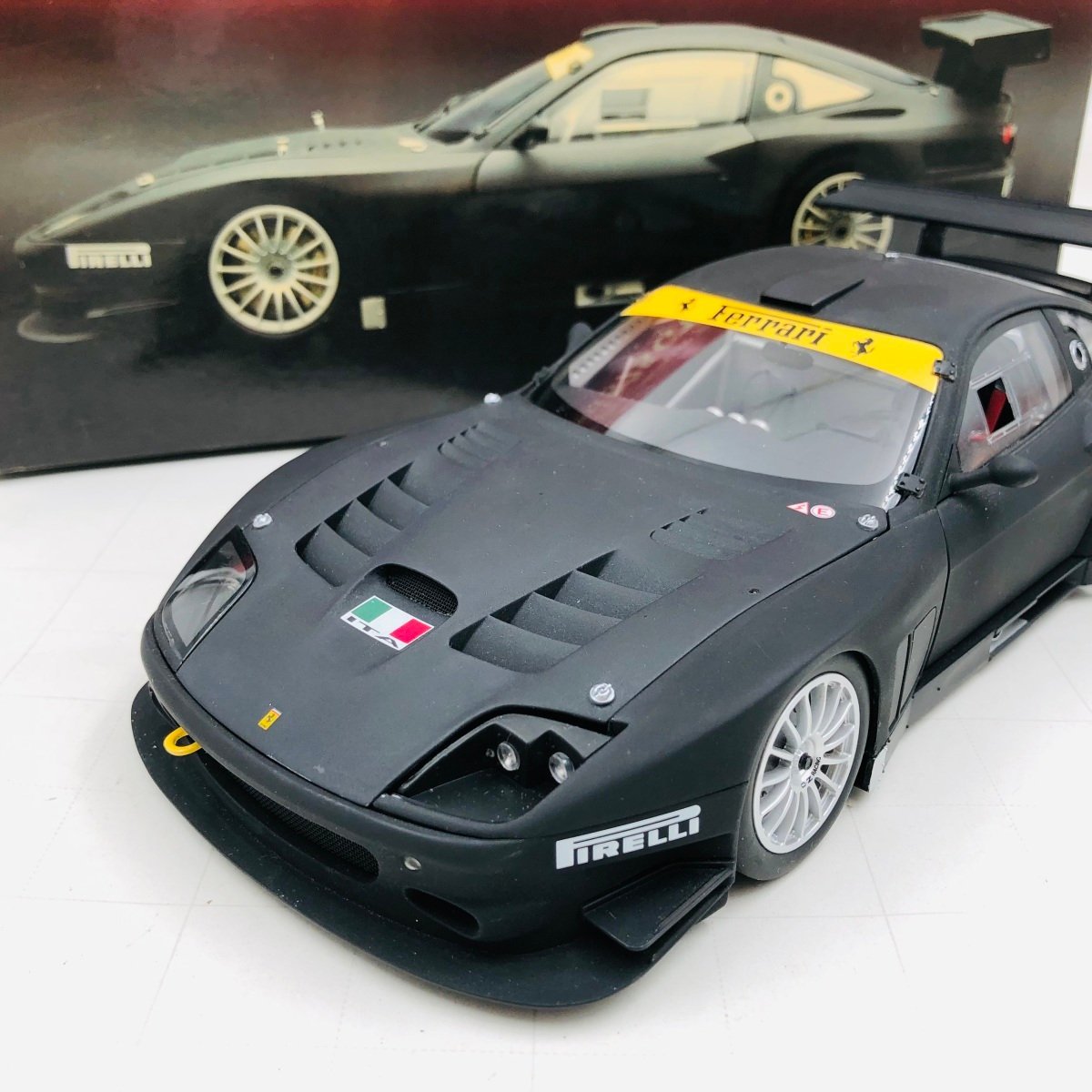 ジャンク 京商 ダイキャストモデル 1/18 フェラーリ 575 GTC エヴォルツィオーネ 2005 ブラック KYOSHO DIE-CAST MODEL Ferrari_画像1