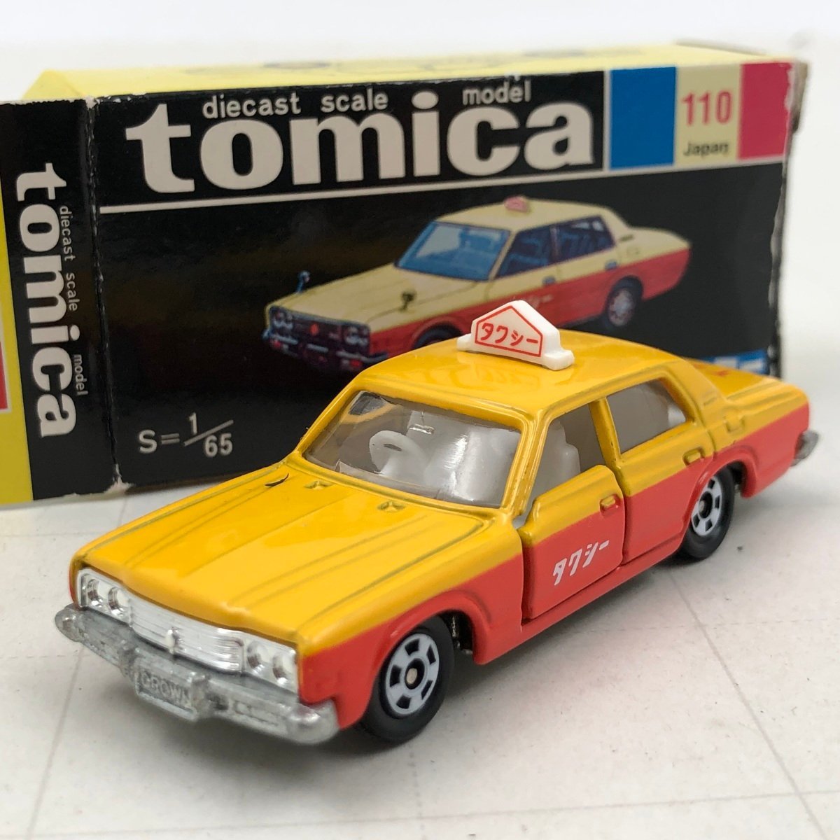 中古品 トミー トミカ 1/65 トヨタ クラウン タクシー TOMY tomica
