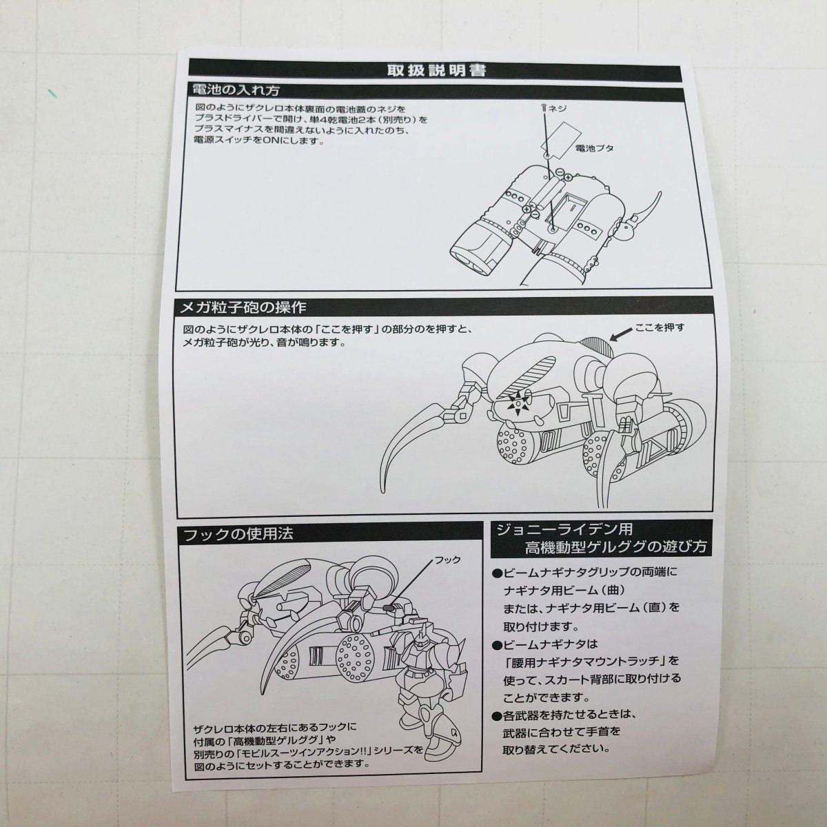 新古品難あり モビルスーツ・イン・アクション!! 機動戦士ガンダム ザクレロ ＆ 高機動型ゲルググ(ジョニー・ライデン少佐専用機)_画像5