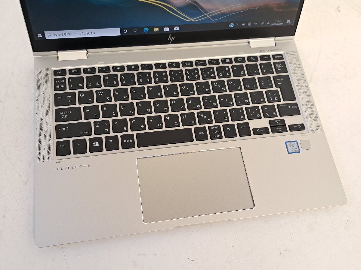 93857 HP EliteBook x360 1030 G4 Core i5-8265U 8GB 128GB 13.3型 タッチパネル ACアダプター付 カメラ Windows10 SIM対応 SIMトレイ欠品_画像3