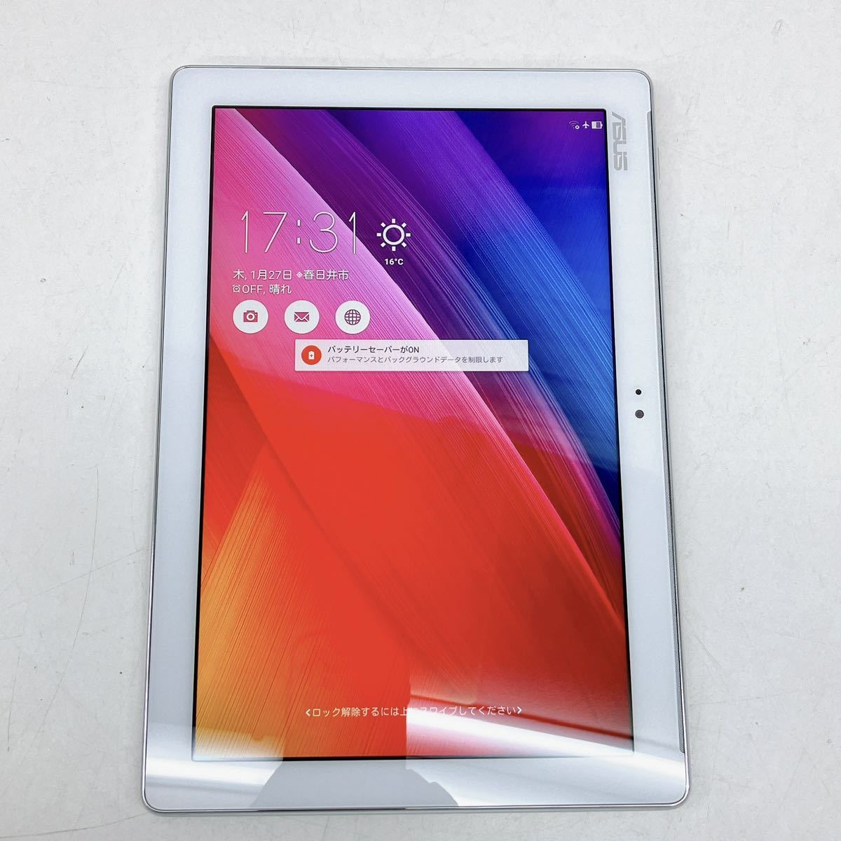 11AC76 【動作品】ASUS エイスース ZenPad 10 Z300C P023 Androidアンドロイド タブレット タッチペン・元箱付き 中古 現状品_画像9