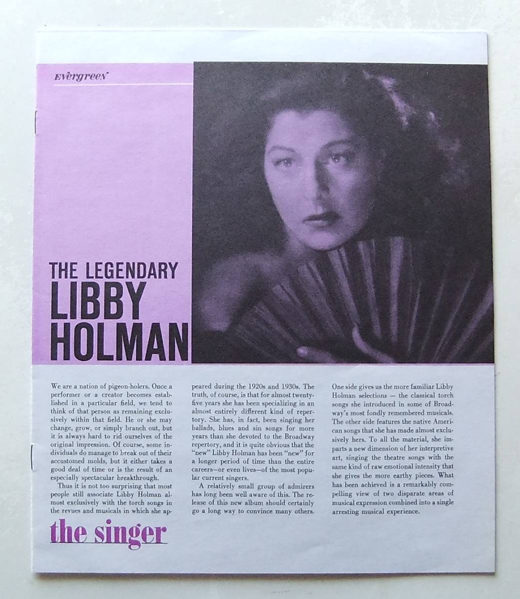 ◆ LIBBY HOLMAN / The Torch Songs ◆ Monmouth Evergreen MR 6501 ◆_画像5