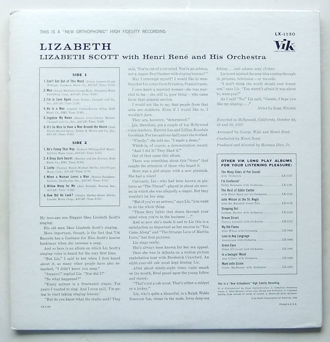 ◆ LIZABETH SCOTT / Lizabeth ◆ Vik LX-1130 (color:dg) ◆_画像2