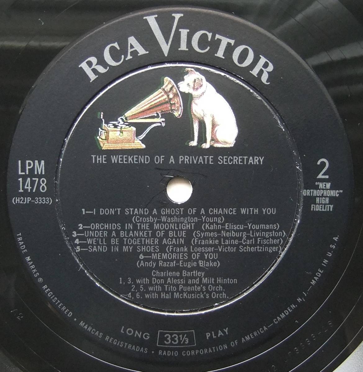 ◆ CHARLENE BARTLRY / The Weekend of a Private Secretary ◆ RCA LPM 1478 (dog:dg) ◆_画像4