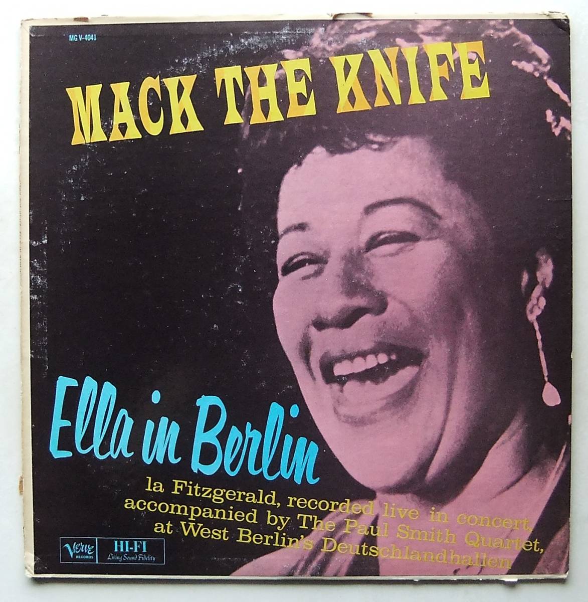 ◆ ELLA FITZGERALD / Mack The Knife Ella in Berlin ◆ Verve MGV-4041 (VRI:dg) ◆