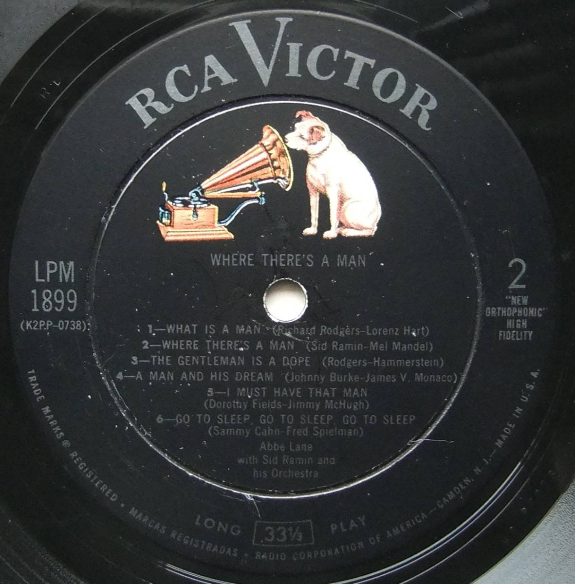 * ABBE LANE / Where There\'s a Man * RCA LPM-1899 (red:dg) *
