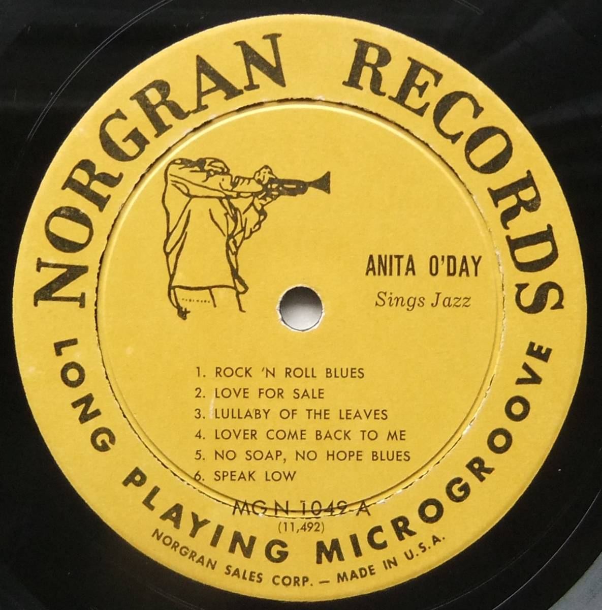 ◆ ANITA O'DAY Sings Jazz ◆ Norgran MG N-1049 (yellow:dg) ◆_画像3