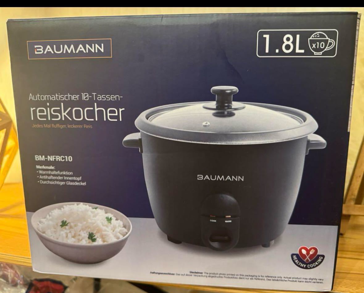 BAUMANN 炊飯器　BAUMANN RICE COOKER フィリピンのS&Rにて購入　未使用・未開封_画像6