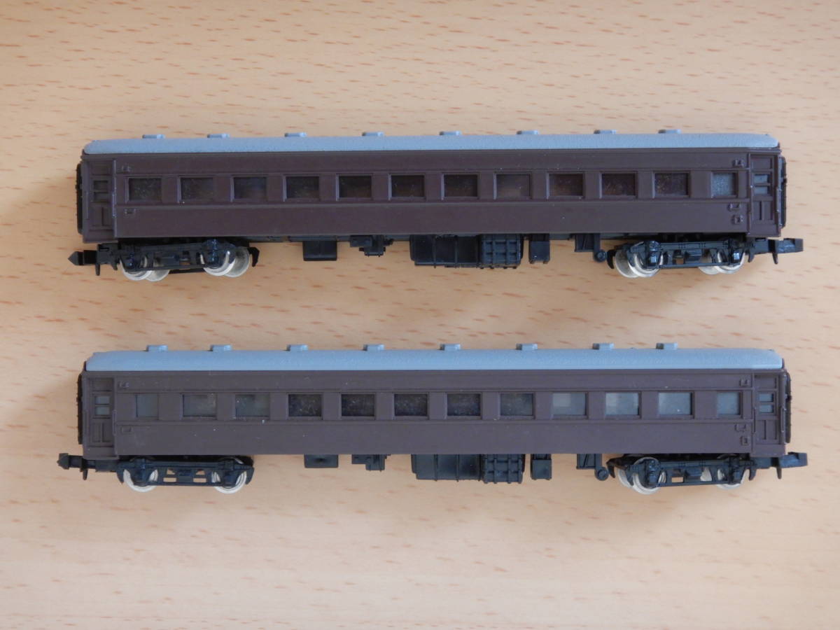 TOMIX JR客車 2507 オハ35形 1ヶ / 2508 オハフ33形 1ヶ 茶色 2両セット 旧製品/旧型客車_画像3