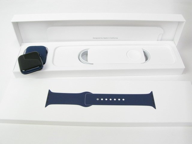 Apple Watch6 Cell 44mm Blue Aluminium Case+ Deep Navy Sport Band(Blue)A2376【ch0279】_画像3