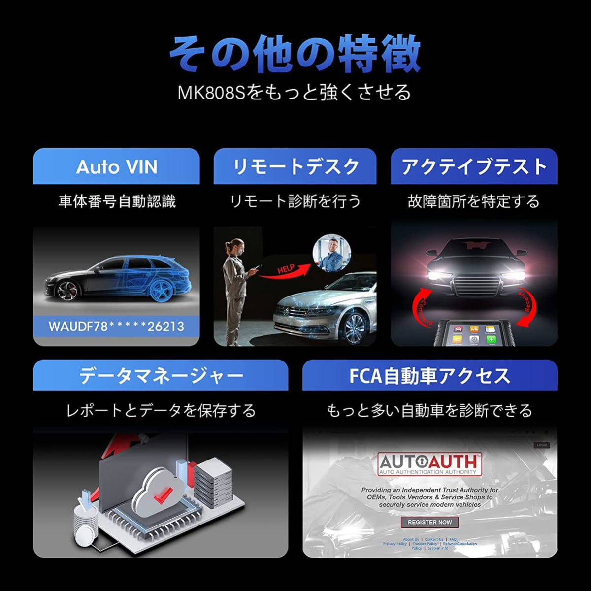 OBD2 診断機 輸入車 国産車 スキャンツール アクテイブテスト 全車システム診断 28特殊機能 ABSエア抜き 故障診断機 日本語表示可能_画像9