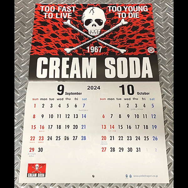 CREAM SODA　クリームソーダ　CSカレンダー2024　ピンクドラゴン　原宿キャットストリート　ブラックキャッツ　ロカビリー　ロックンロール_画像7