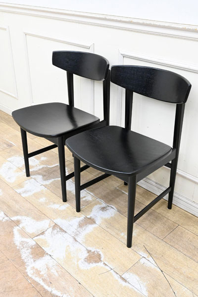 EL312 モデルルーム展示品 超美品 高級家具メーカー 柏木工 カシワ オーク材 ダイニングチェア 食卓椅子 2脚セット