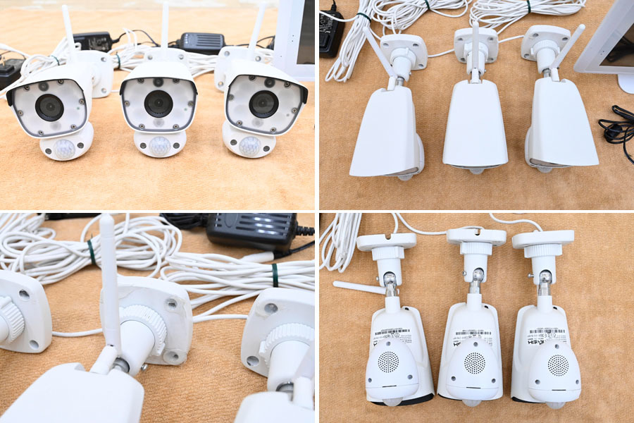 L042 net price 14.2 ten thousand jpy Japan security equipment sale NSK security camera 300 ten thousand pixels camera 3 pcs monitor 1 pcs wireless NS-11WRM NS-110WR