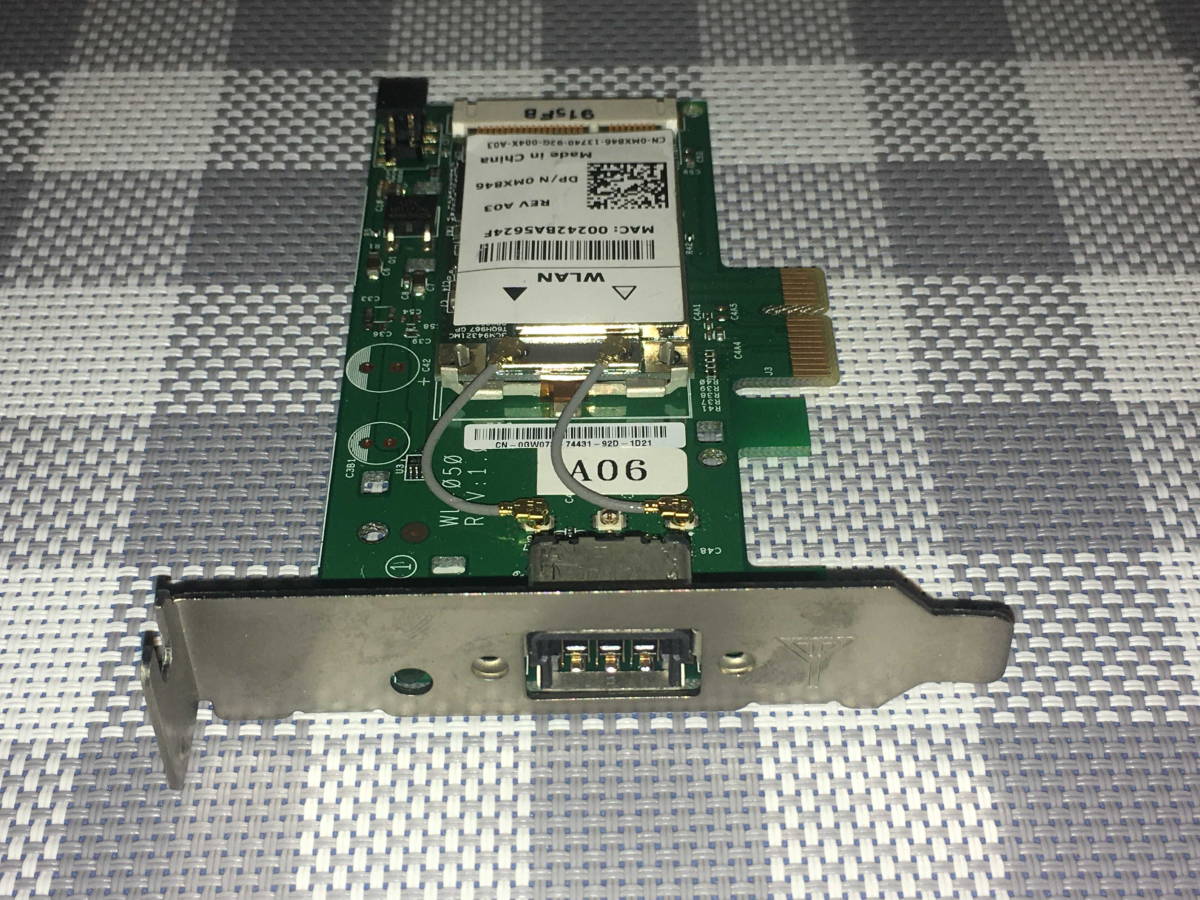 無線LANカード　Wireless 1505 Draft 802.11n WLAN Mini-Card　ロープロファイル PCIカード_画像2