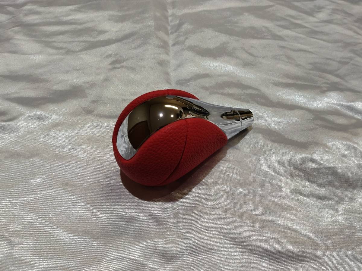  Lexus IS series shift knob chrome plating red book leather red leather Toyota Crown Aristo Mark X Celsior Soarer GS LS SC RX etc. new goods 