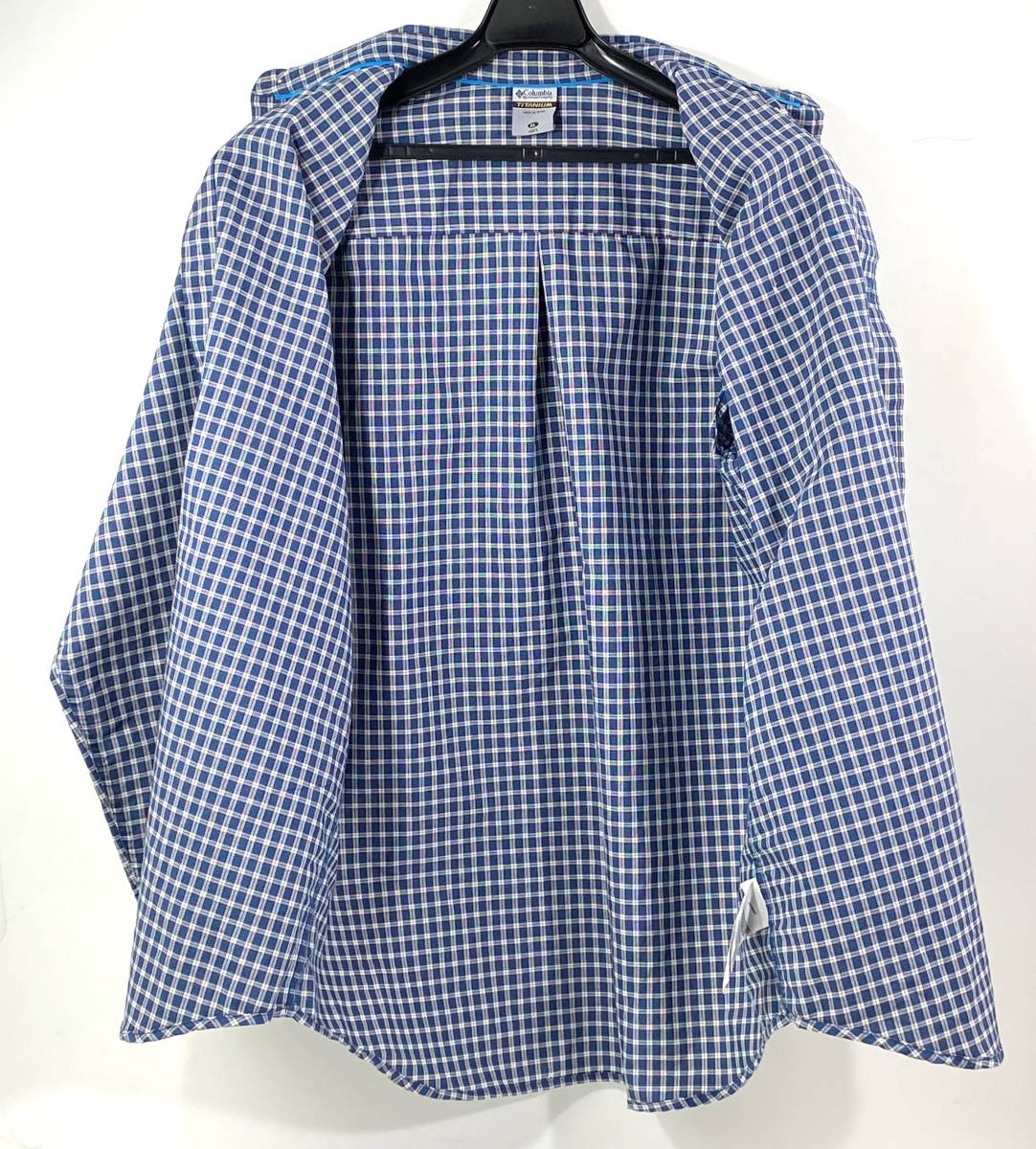 211_ COLUMBIA 古着 OMNI-DRY コロンビア ボタンダウン山シャツ MEN'S XL 長袖ポリシャツ_画像2