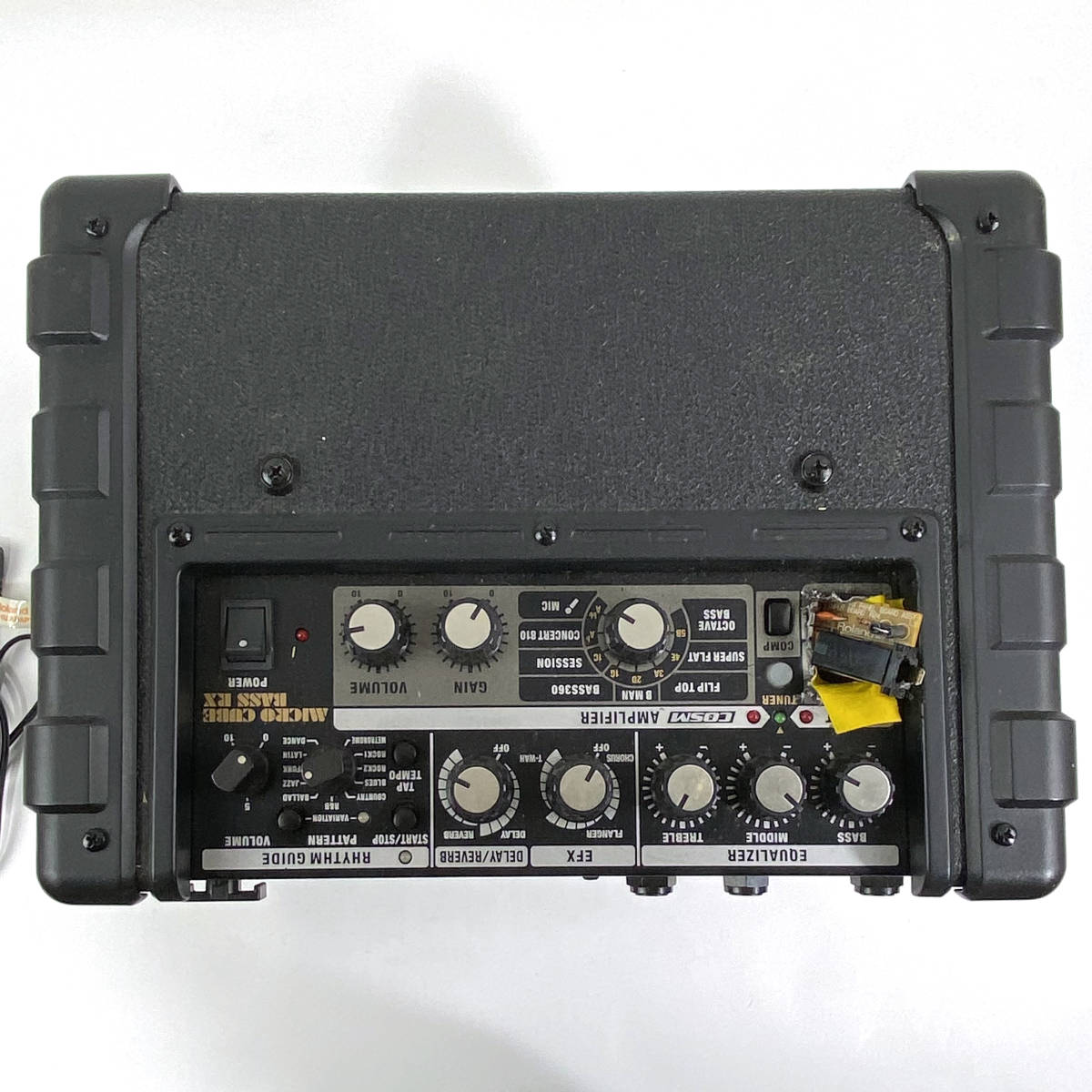 Roland MICRO CUBE BASS RX ローランド ベースアンプ バッテリー駆動 COSMアンプ＋デジタル・エフェクト＋EQ ジャンク_画像6