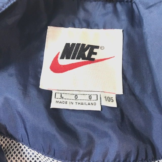 90sヴィンテージ　NIKE ナイキトリコロールカラー　ナイロンジャケット NIKE