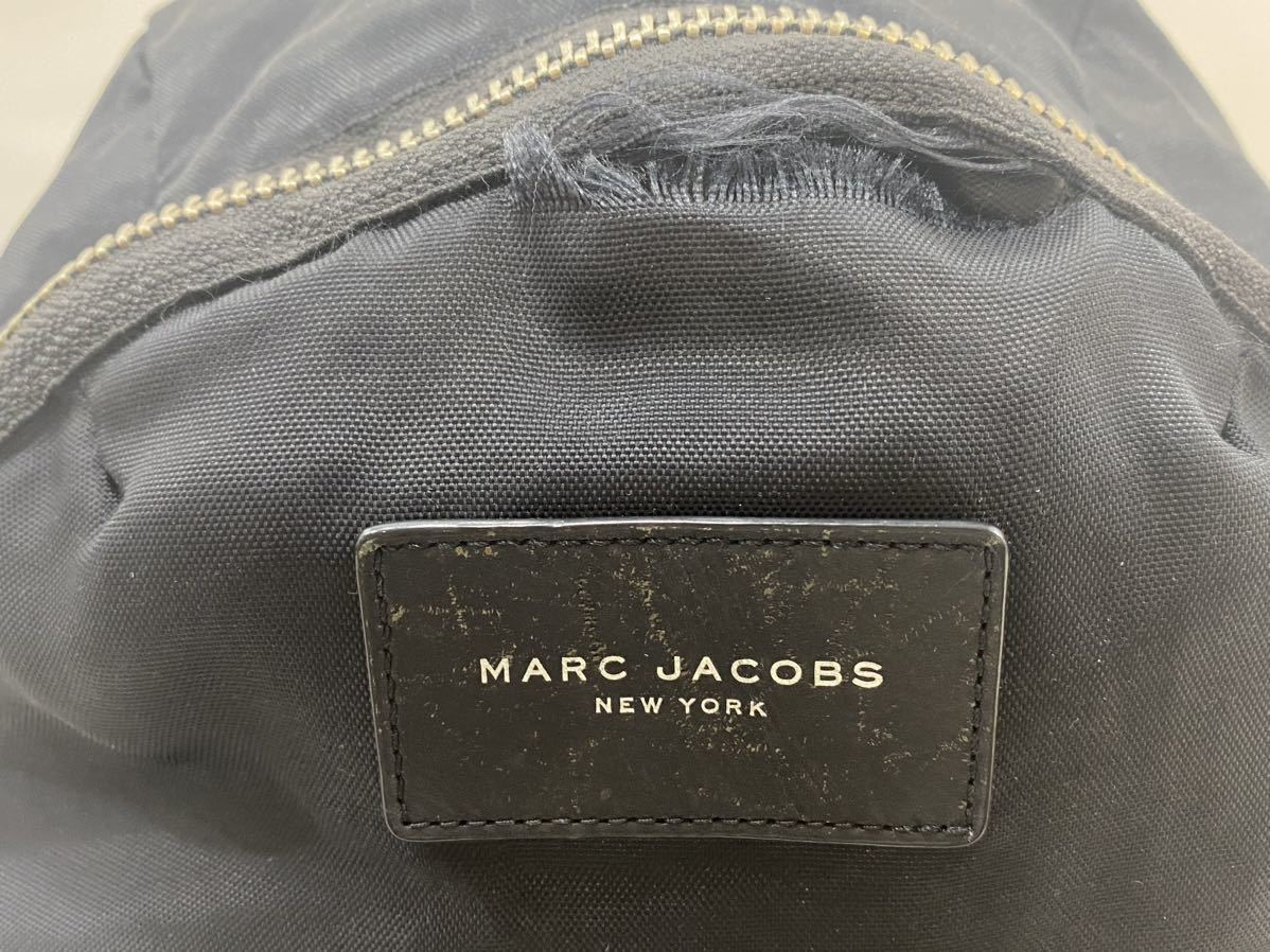 R3F039* genuine article * Mark Jacobs MARC JACOBS Biker nylon black color Logo rucksack daypack backpack 