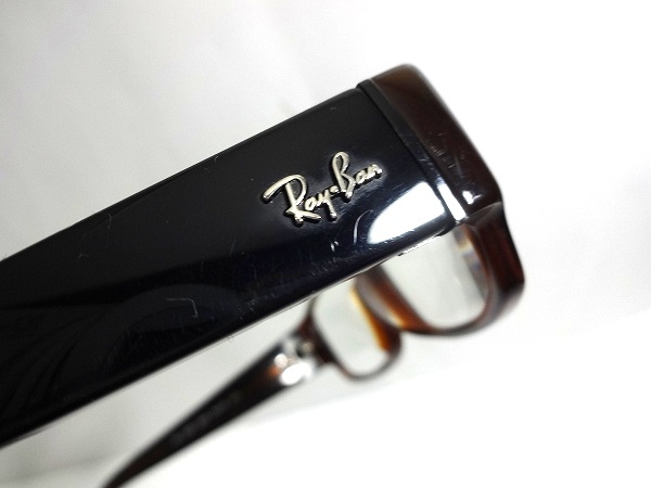 X3L031■本物■ レイバン Ray-Ban RB5250 ブラウン&ブラック 度付き ブルーライトカットレンズ PC メガネ 眼鏡 メガネフレーム_画像7