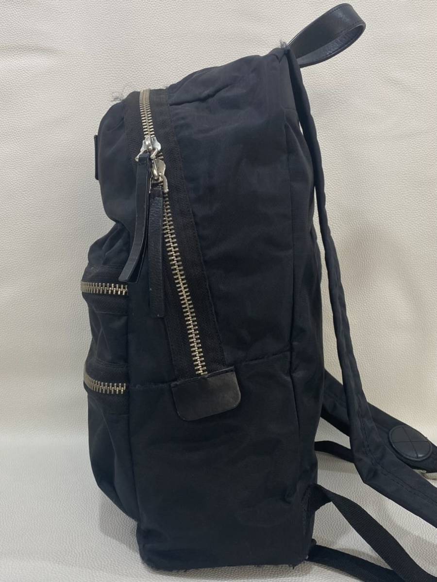 R3F039* genuine article * Mark Jacobs MARC JACOBS Biker nylon black color Logo rucksack daypack backpack 