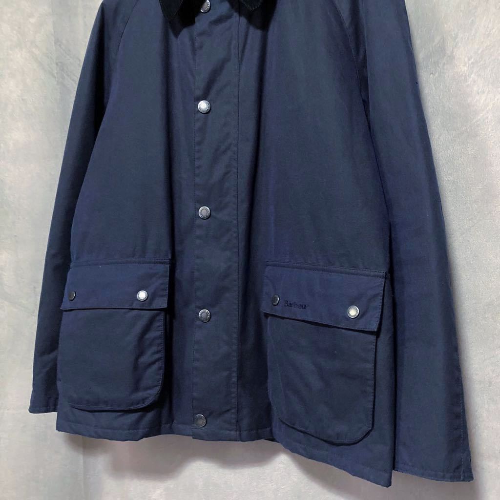 Barbour バブアー STRATHYRE WAX JACKET 中綿 キルティング ワックスコットン ジップ ジャケット size.S ネイビー チンスト付 型番.1802341_画像3