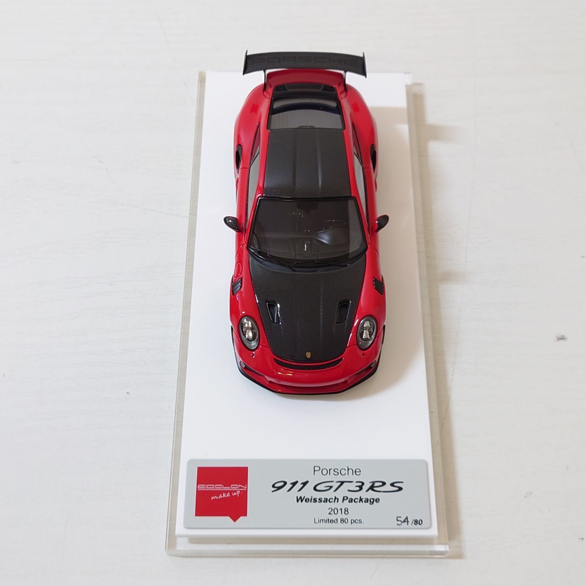 ハ7【60】1円～Make Up メイクアップ アイドロン ポルシェ 911 (991.2) GT3 RS ヴァイザッハパッケージ 2018 ガーズレッド (限定80台)_画像4