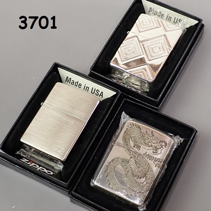 逆輸入 AC-3701 ◇ZIPPO 20231201 ライター未使用 デッドストック ３点