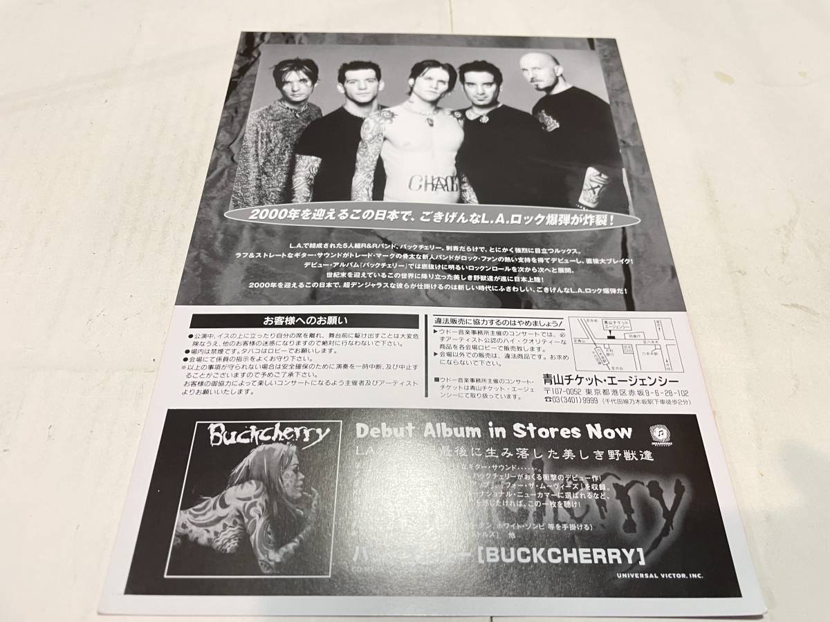  задний Cherry Buckcherry рекламная листовка 1999-2000. день 
